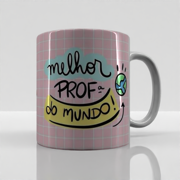 Caneca dia dos professores melhor prof do mundo
